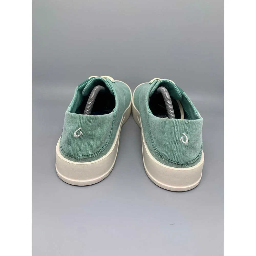OluKai Tradewind Green Canvas Slip On Sneakers 10533-8Z8Z Men's Sz 12 NWT